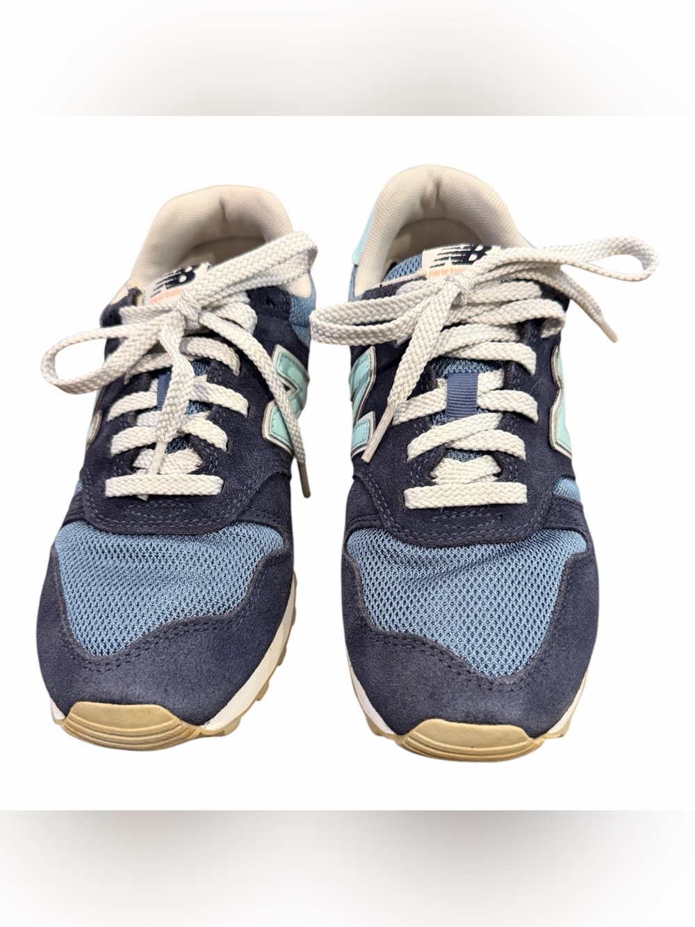 New Balance Women's Navy & Light Blue Mesh Suede Sneakers